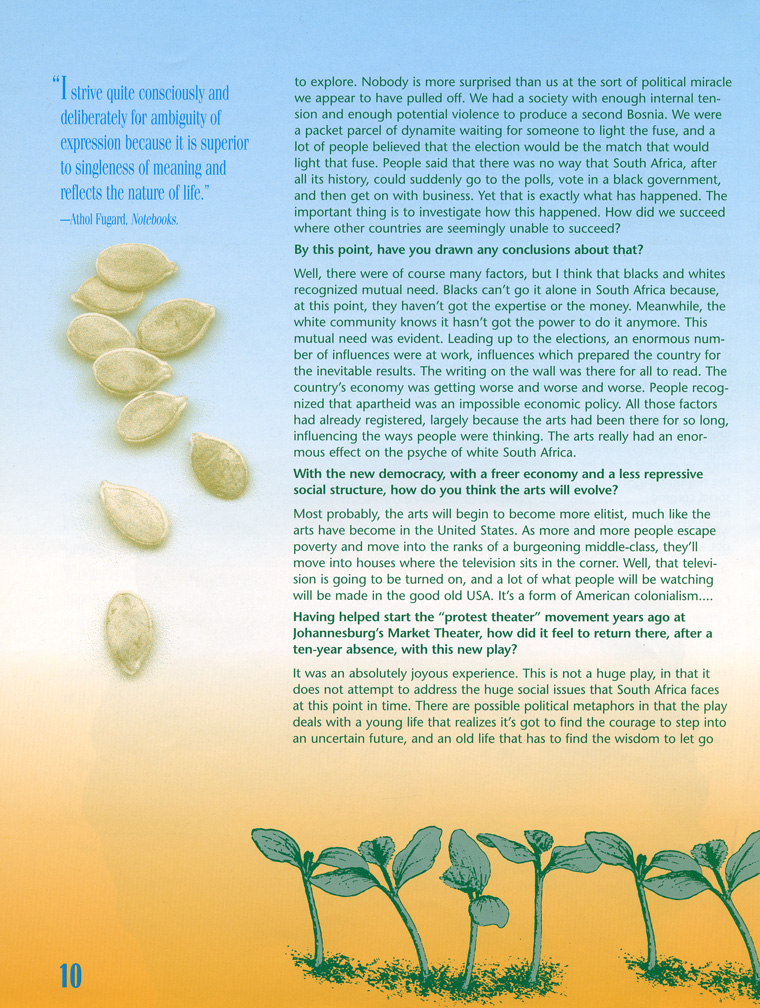 LisaGay Hamilton Tearsheets, Valley Song Program